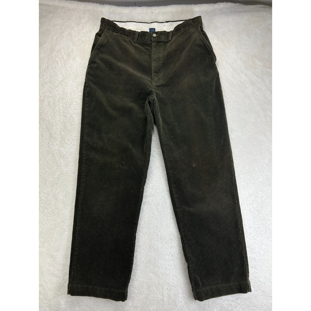 Polo Ralph Lauren Corduroy Trousers Pants Mens 34x30 Olive Green Straight "Read"